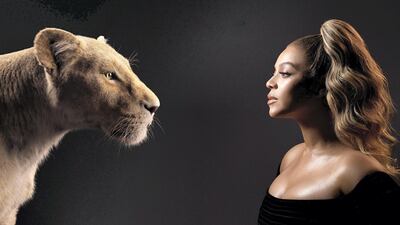 Nala and Beyonce Knowles-Carter for 'The Lion King'. Photo by Kwaku Alston / Disney Enterprises, Inc.
