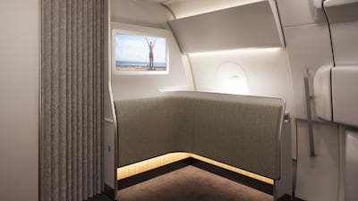 The aircraft will have the world's first Wellbeing Zone on a commercial jet, located between premium economy and economy cabins