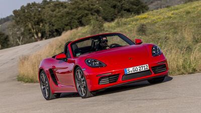 The Porsche 718 Boxster is powered by a smaller engine than its previous incarnation, but it actually has more power. Courtesy of Porsche