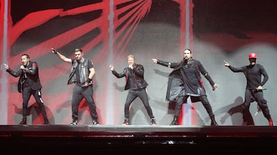 The Backstreet Boys performed at Etihad Arena in Abu Dhabi last year. Pawan Singh / The National