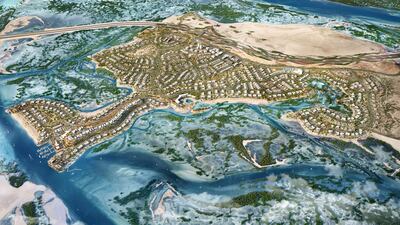 The Jubail Island development, a mixed-used project between Yas Island and Saadiyat Island, spans 400 hectares. Courtesy Jubail Island Investment Company