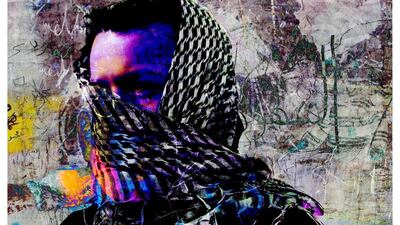 Artist Dia Azawi took the colour files of the images and produced a series of manipulations based on the original images. Courtesy Meem Gallery