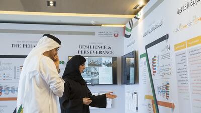 Sheikh Mohammed is briefed on the curriculum which divided into four main pillars: character and ethics, individual and community, civic education and cultural education. Mohammed Al Hammadi / Crown Prince Court - Abu Dhabi