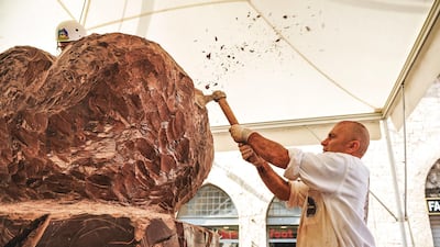 A chocolate sculpture at the 2017 event. Karen Righi