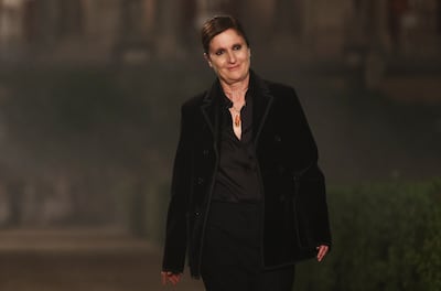 Maria Grazia Chiuri at the Christian Dior Cruise 2026 collection show in Rome in May. Reuters