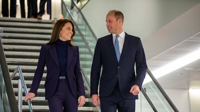 The Prince and Princess of Wales arrive at Boston Logan International Airport at the start of their US trip