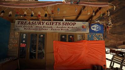 Treasury Gifts Shop, located next to Al-Khazneh, remains closed. Reuters