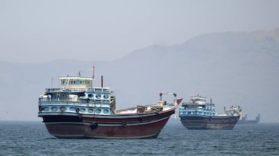 Ships and boats in the Strait of Hormuz, Musandam, Oman. Reuters
