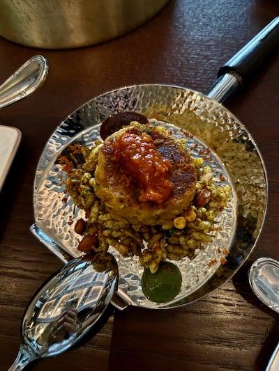 Kathal bhel with jackfruit cutlet. Gemma White for The National
