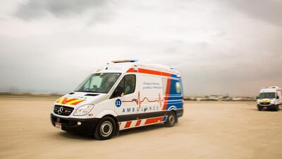 A UAE Ambulance. Courtesy National Ambulance Service