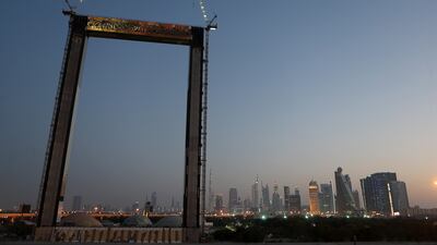 Dubai Frame will be ready by the end of October and open to the public in November. Pawan Singh / The National
