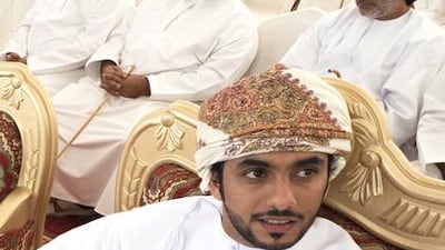 Groom Qais Al Badi celebrates his wedding at the Majaz Festival, an Omani party that features camel and horse racing, dancing and poetry. Jeff Topping for The National