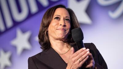 Democratic candidate for Presidency and Senator, Kamala Harris delivers a speech during SEIU's Unions for All summit in Los Angeles, California, USA, in October 2019. EPA