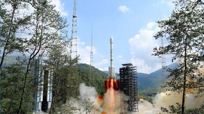 A Long March 3b rocket, launched on May 17. Xinhua