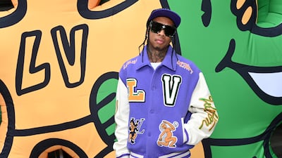 Us rapper Tyga attends the Louis Vuitton show. Getty Images For Louis Vuitton