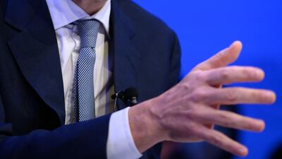 Bank of England head Mark Carney attends a session during the World Economic Forum (WEF) annual meeting in Davos, on January 21, 2020. / AFP / Fabrice COFFRINI