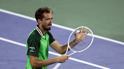 Russia's Daniil Medvedev after he beat Italy's Lorenzo Sonego. Reuters