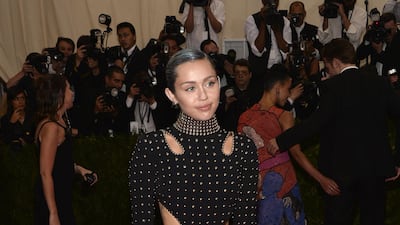 Miley Cyrus, in Alexander Wang, attends the Met Gala at the New York Metropolitan Museum of Art in New York, US, on May 4, 2015. EPA