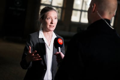 Special prosecutor Marie Tullin speaks to media. Reuters