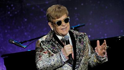Elton John speaks at a press conference in New York where he announced a final 300-date tour dubbed 'Farewell Yellow Brick Road'. EPA/PETER FOLEY