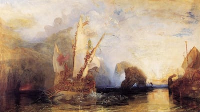 Ulysses Deriding Polyphemus by William Turner. The Odyssey has a central importance in western culture.