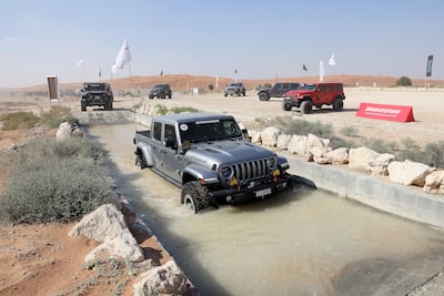Off-roaders tested their mettle against the obstacle coarse at the X-Quarry Adventure Park, overcoming hurdles of rock, sand and water. Pawan Singh / The National