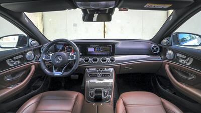 Compared to the S-Class, you can hear much more of the cacophony created by the car's 4.0-litre V8 engine. Victor Besa / The National