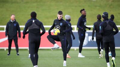 England players during training. Reuters