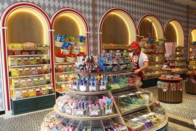 Fuzziwig’s Candy Factory in Riverland at Dubai Parks and Resorts in Dubai. Pawan Singh / The National