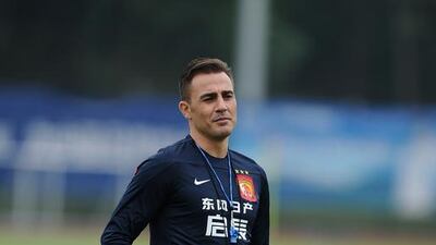 Fabio Cannavaro is expected to arrive at Saudi Arabia club Al Nassr on Tuesday. Fang Yingzhong / AP Photo