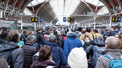 Paddington train station on December 24 in London. Getty