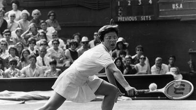 Billie Jean King (tennis). The American great won 12 grand slams, including six Wimbledon singles titles. Getty Images