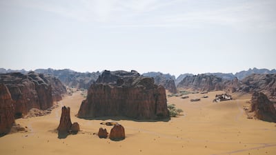 Travellers will also have access to Wadi Al Fann and its large-scale art installations