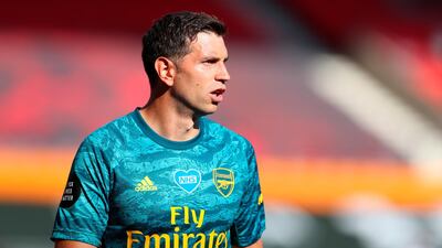 Emiliano Martinez - 7: Largely untroubled. One magnificent Ederson-esque long ball to put Aubameyang clear in second half. One very good save from substitute Shane Long. EPA