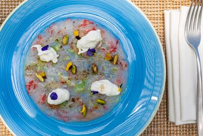 Prawn carpaccio at Mare Mare