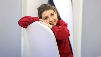 Gaza girl Rahaf Ayyad, 13, has recovered after receiving life-saving treatment for malnourishment at Abu Dhabi's Sheikh Khalifa Medical City. Victor Besa / The National