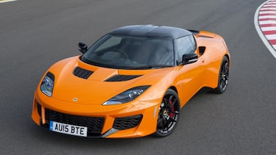 The Evora 400, which takes its suffix from the total horsepower it wields, races from 0 to 100kph in 4.2 seconds. Courtesy Lotus Cars