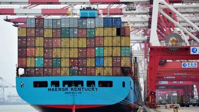 A cargo ship at the Port of Qingdao in China. The country’s old engines of growth such as exports and investment are shutting down and are being replaced by fiscal spending and credit growth. Yu Fangping