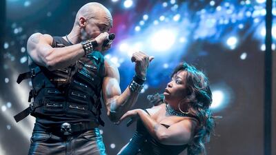 Snap performs during the Mixtape Rewind concert in Dubai. Silvia Razgova / The National