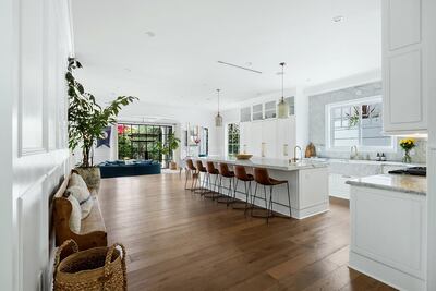 The open-plan bistro-style kitchen. Courtesy Engel & Volkers