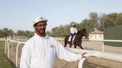 Trainer Ali Rashid Al Raihe has horses among the 75 stuck in limbo at Dubai awaiting a quarantine agreement to be struck with China. Jeffrey E Biteng / The National