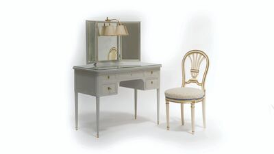 A Louis XVI style dressing table and chair from the Paris Ritz ($480-720). Photo courtesy: Artcurial