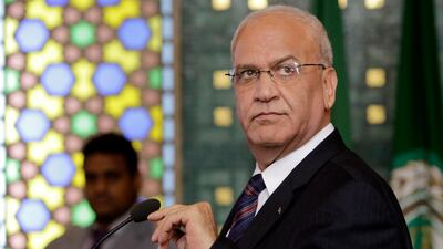 Senior Palestinian negotiator Saeb Erekat responded on Friday to Jason Greenblatt's attack on the Palestinian leadership. AP / Amr Nabil