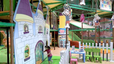 The indoor kids play area at Cheeky Monkeys at Etihad Mall in the Mirdif area in Dubai. Ravindranath K / The National