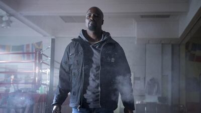 Mike Colter plays the titular role in Marvel’s Netflix series Luke Cage as a superhero with super strength and indestructible skin. Myles Aronowitz / Netflix