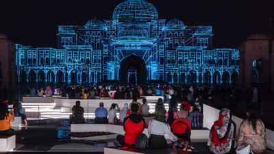 The 49th UAE National Day celebrations at Qasr Al Watan. Projector show, Palace in Motion, Colors of the UAE. Victor Besa/The National