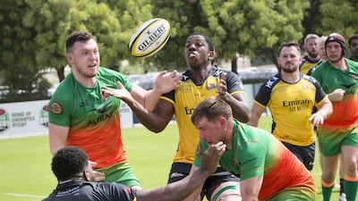 Dubai Hurricanes ended up defeating Dubai Knights Eagles 58-10.