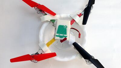 A drone robot designed by Junkbot. Satish Kumar / The National