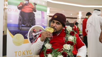 Abdulla Sultan Al Aryani won the UAE' first gold medal at the Tokyo Paralympics in the men's 50m rifle 3P SH1.