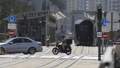 The tram network will launch with 11 stations serving Dubai Marina and Jumeirah Beach Residence. Sarah Dea / The National